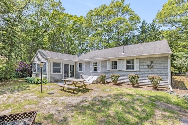 24 Powderhorn Way, Sandwich, MA 02563 - rear view of house featuring a shingled roof