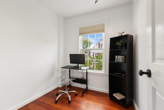 17 Perry St, Somerville, MA 02143 - home office featuring wood finished floors and baseboards