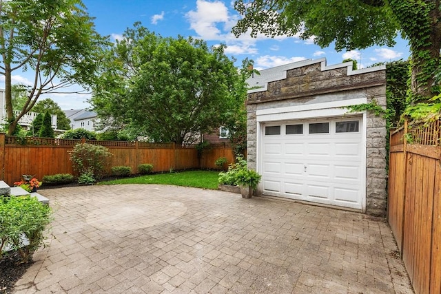 17 Perry St, Somerville, MA 02143 - garage featuring decorative driveway