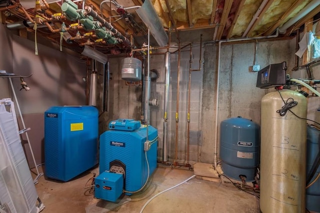 utility room featuring a heating unit