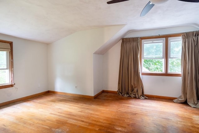 31 Melwood Ave, East Longmeadow, MA 01028 - additional living space featuring lofted ceiling, light wood finished floors, and ceiling fan