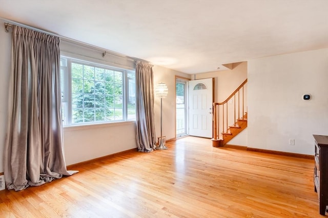 31 Melwood Ave, East Longmeadow, MA 01028 - foyer entrance featuring light wood-style flooring and stairway