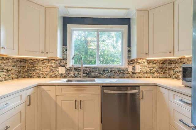 31 Melwood Ave, East Longmeadow, MA 01028 - kitchen with dishwasher, backsplash, white cabinets, and crown molding