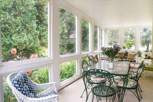 view of sunroom