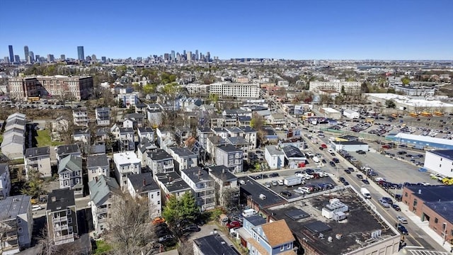 aerial view featuring a view of city