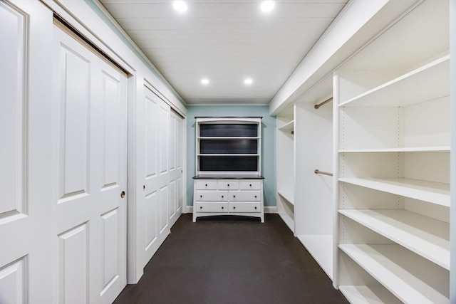 view of walk in closet