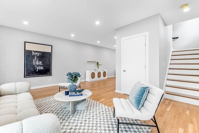 living room featuring hardwood / wood-style floors