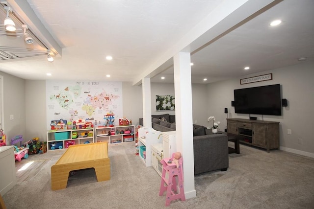 12 Bonin Dr, Haverhill, MA 01832 - playroom featuring recessed lighting and carpet flooring