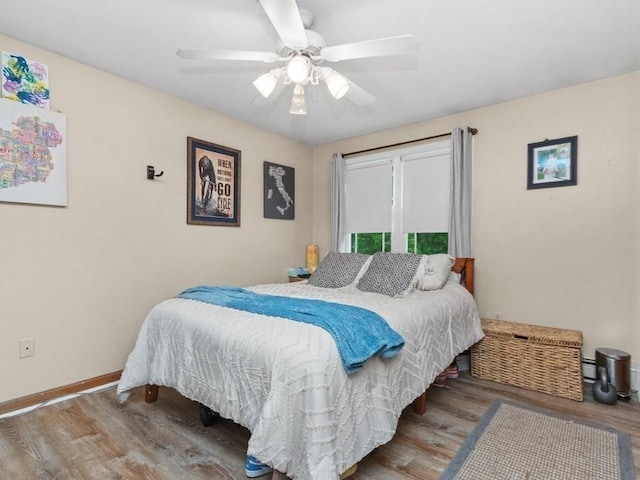 48 Twin Brook Ln, Taunton, MA 02780 - bedroom with wood finished floors, baseboards, and ceiling fan