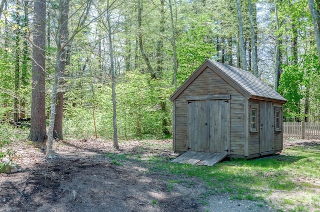 view of outdoor structure