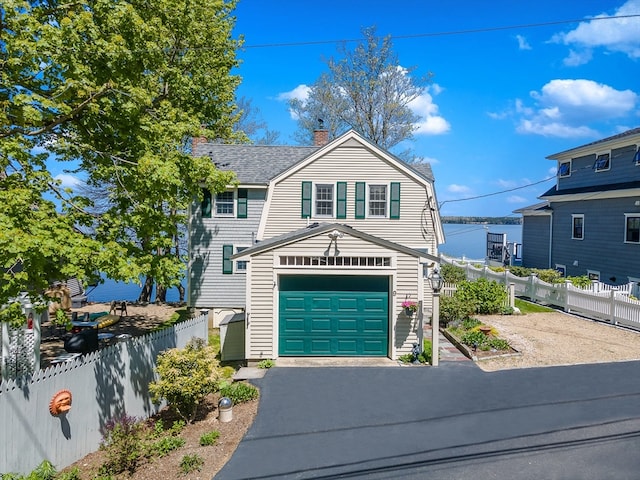 front facade with a garage