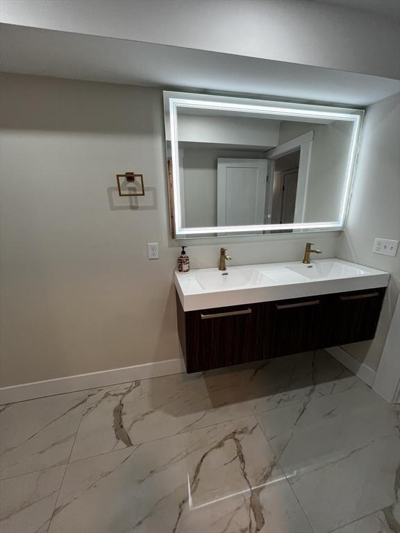 1 Harvard Ave, Burlington, MA 01803 - bathroom with marble finish flooring and double vanity