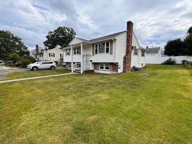 139 Westmoor Rd, Boston, MA 02132 - split foyer home with a chimney