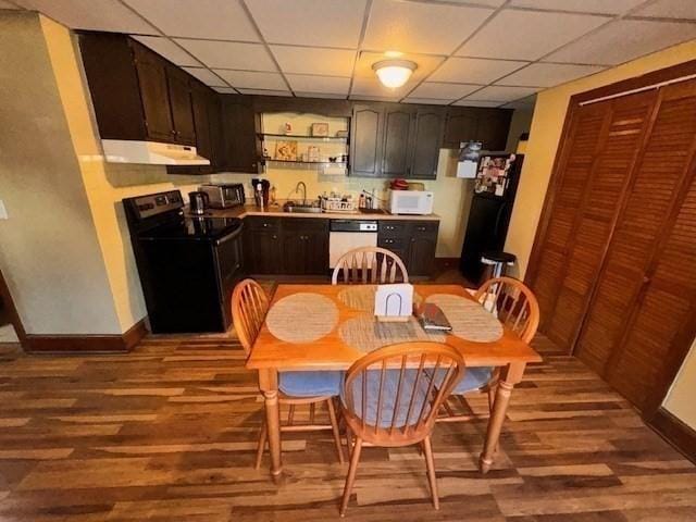 139 Westmoor Rd, Boston, MA 02132 - dining space featuring a paneled ceiling and wood finished floors