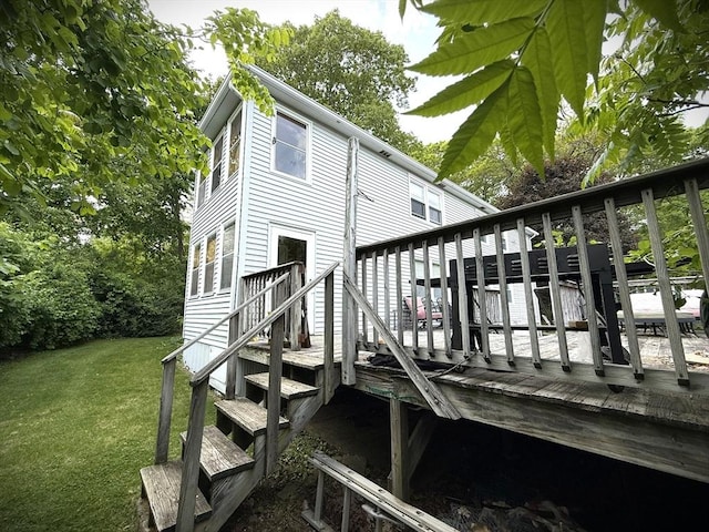 11 Park Rd, Webster, MA 01570 - wooden deck with a yard