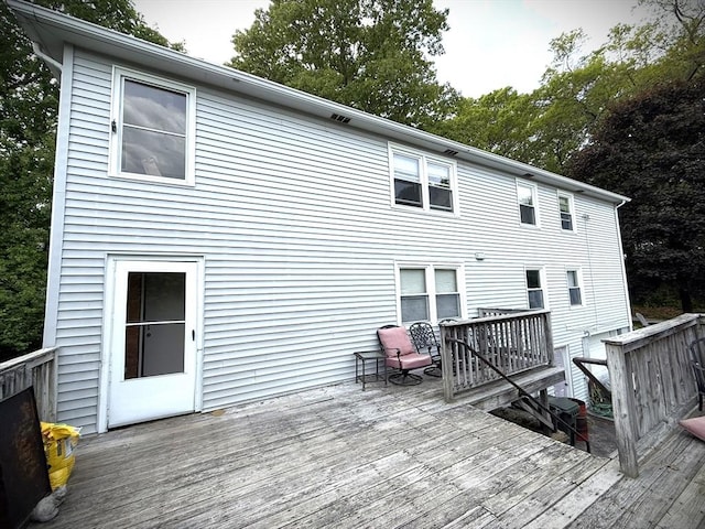 11 Park Rd, Webster, MA 01570 - back of house with a wooden deck