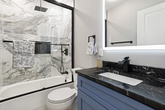 45 Sargent Ave, Somerville, MA 02145 - full bath featuring bath / shower combo with glass door, vanity, and toilet