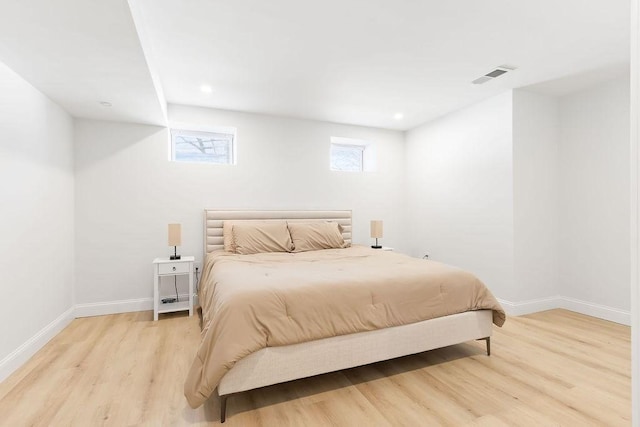 1 Marlin Rd, Boston, MA 02132 - bedroom with light wood-style flooring, baseboards, visible vents, and recessed lighting
