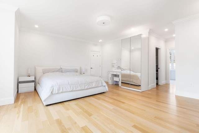 1 Marlin Rd, Boston, MA 02132 - bedroom featuring recessed lighting, light wood finished floors, and crown molding