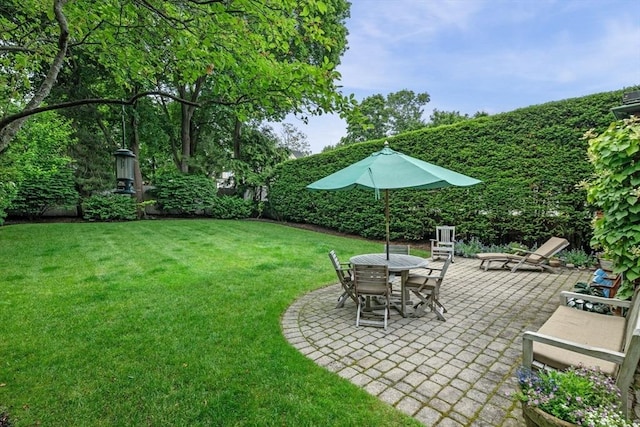 170 Atlantic Ave, Swampscott, MA 01907 - view of green lawn with a patio area