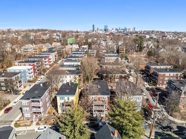 bird's eye view featuring a view of city