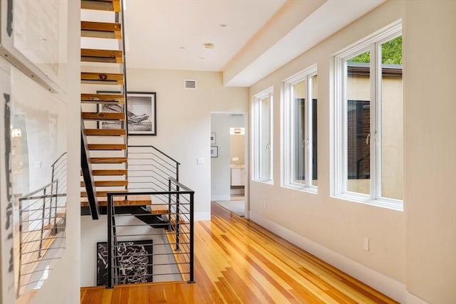 interior space featuring hardwood / wood-style flooring