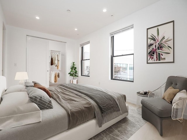 bedroom featuring a closet