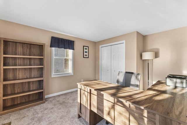 carpeted bedroom featuring a closet