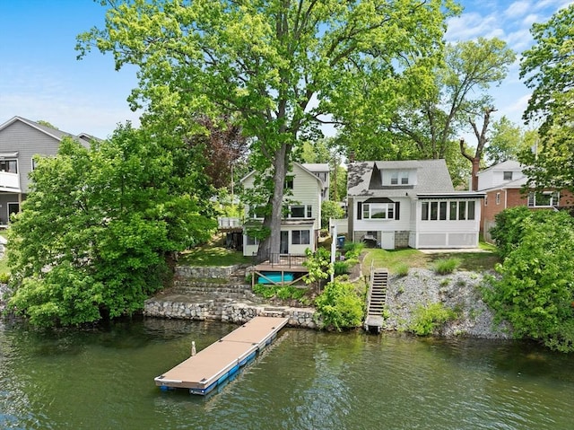 49 Bay View Dr, Shrewsbury, MA 01545 - dock area with a water view and stairs