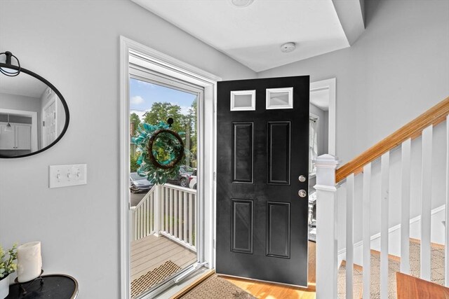 111 Spruce St, Middleboro, MA 02346 - foyer with stairway