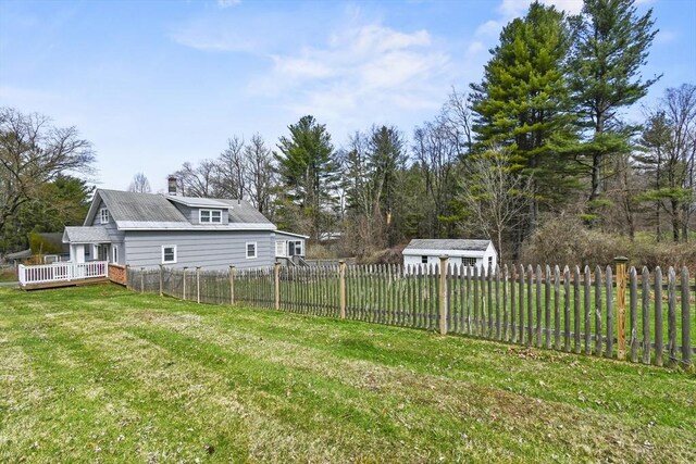 41 Bryant St, Pittsfield, MA 01201 - view of yard featuring fence private yard and a wooden deck