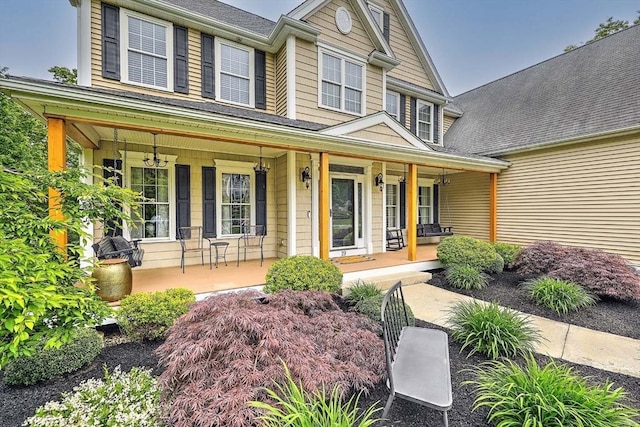 19 Mulberry Ln, Franklin, MA 02038 - view of front facade featuring a porch and a shingled roof