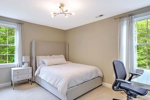 19 Mulberry Ln, Franklin, MA 02038 - bedroom with carpet flooring, a chandelier, and baseboards