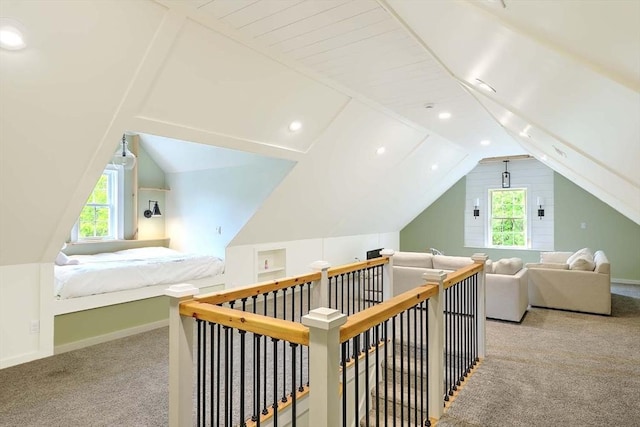 19 Mulberry Ln, Franklin, MA 02038 - bonus room featuring carpet, lofted ceiling, plenty of natural light, baseboards, and recessed lighting