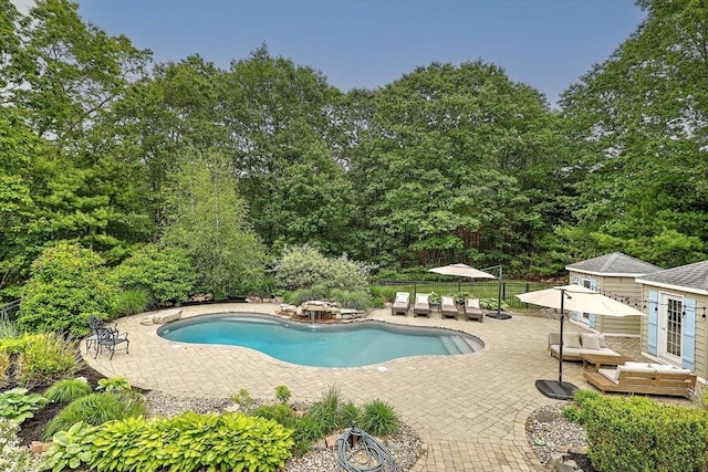 19 Mulberry Ln, Franklin, MA 02038 - view of swimming pool with a patio area