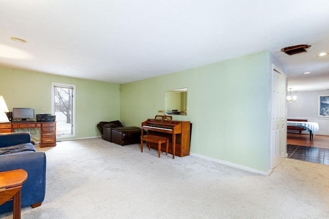 view of carpeted living room