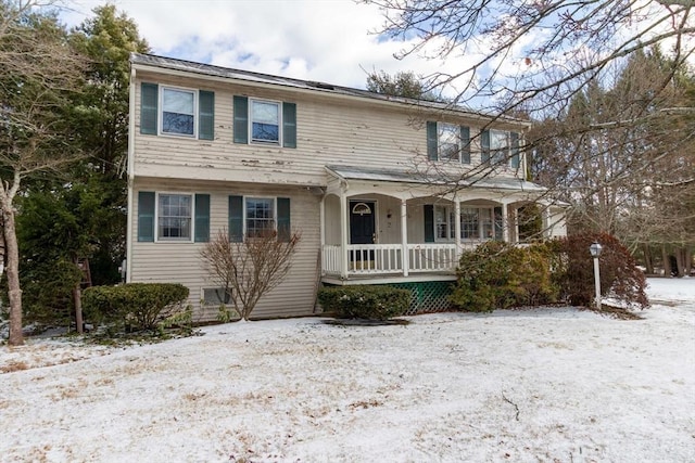 view of front of home featuring a porch