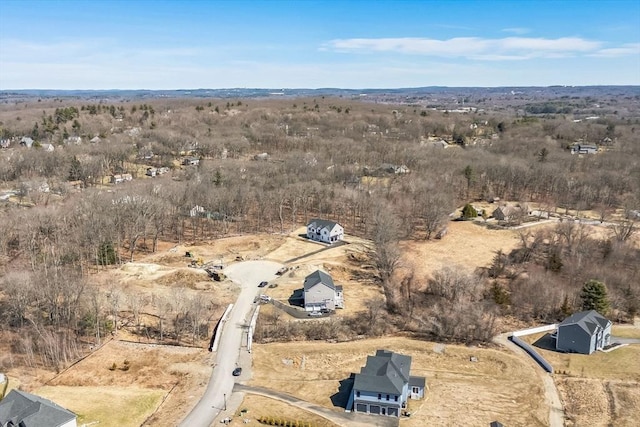 1 Falcon Dr, Shrewsbury, MA 01545 - aerial view of property and surrounding area with rural landscape