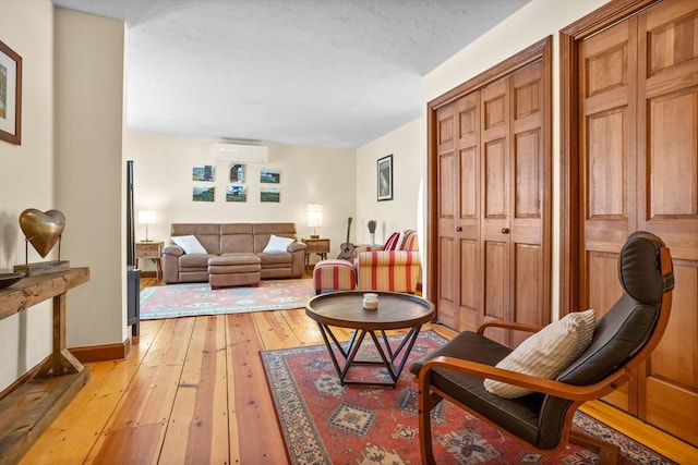 sitting room featuring light wood-type flooring