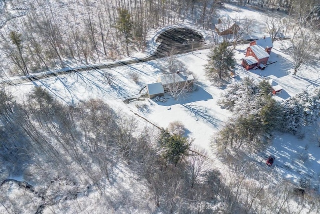 view of snowy aerial view