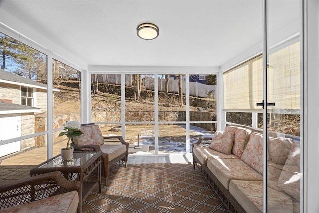 view of sunroom / solarium