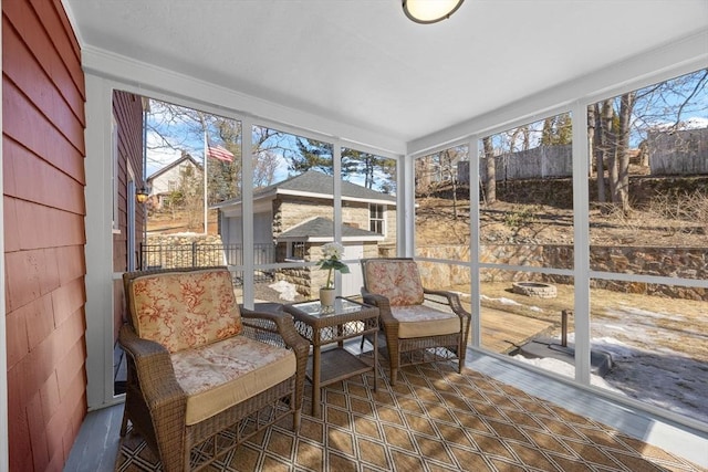 view of sunroom