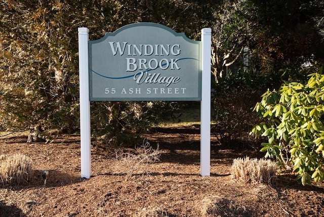 view of community sign