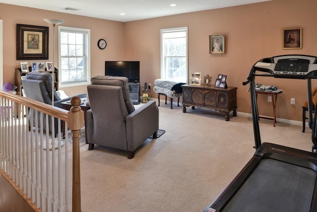 view of carpeted living room