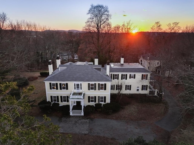 view from above of property