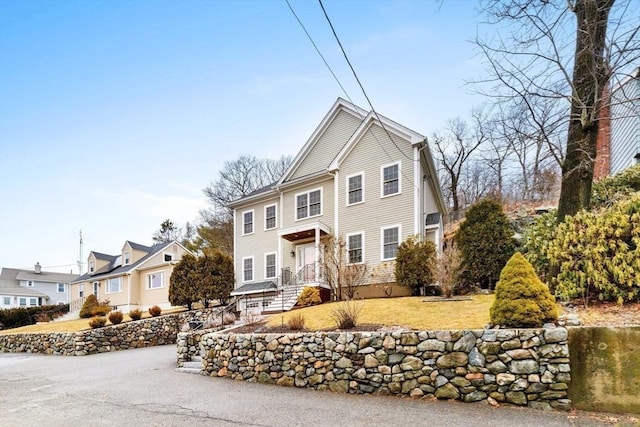 view of front of house with a residential view