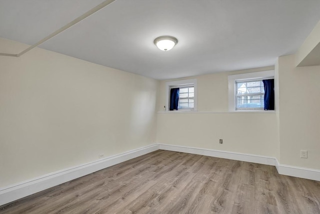 empty room featuring light hardwood / wood-style floors