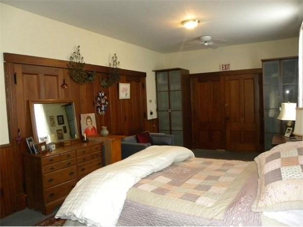 165 Main St, Charlemont, MA 01339 - bedroom with wooden walls