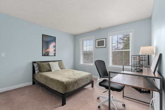 view of carpeted bedroom