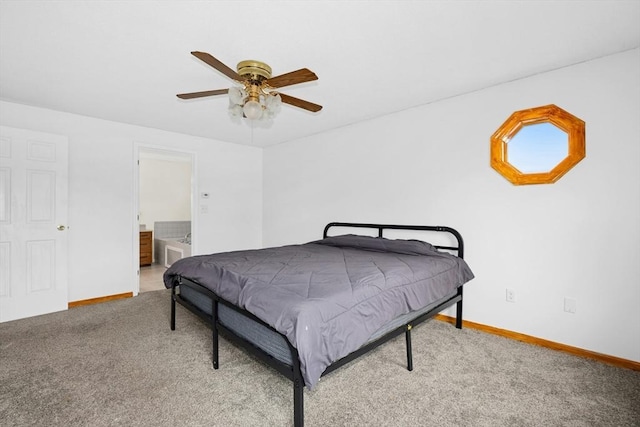 25 Piasta Rd, Dudley, MA 01571 - bedroom with light carpet, baseboards, ensuite bath, and ceiling fan